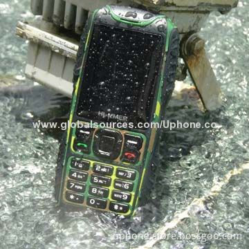 Hot Selling, 2-inch IP67, Waterproof Quad-band Mobile Phones with 1,450mAh Battery Capacity